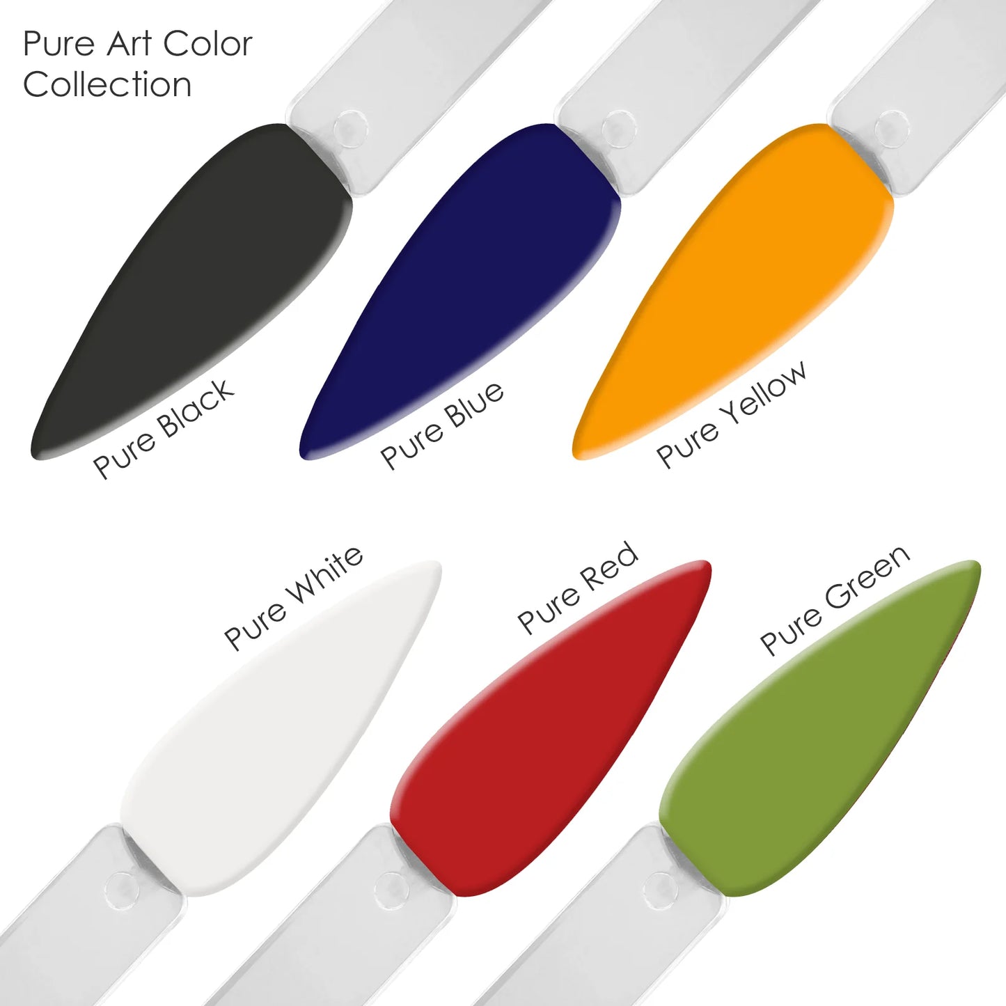 Americanails Colored Acrylic Powders | Pure Art Color Collection Kit