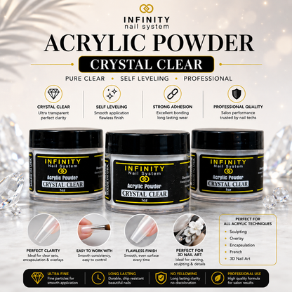 Infinity Acrylic Powder - Crystal Clear  (1oz)