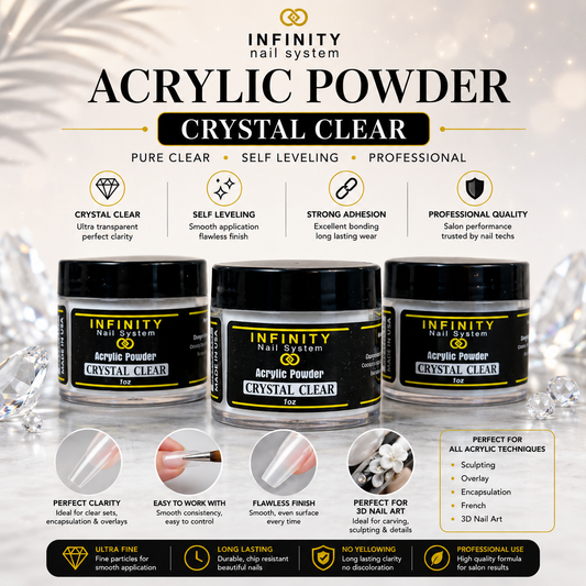 Infinity Acrylic Powder - Crystal Clear  (1oz)