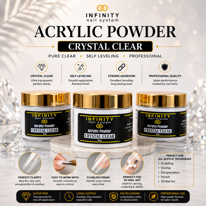 Infinity Acrylic Powder - Crystal Clear  (2oz)