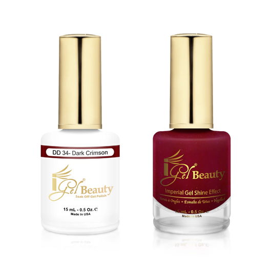 I Gel- Dip & Dap Duo - DD034 Dark Crimson