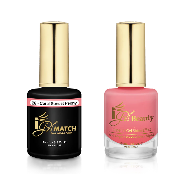 iGel Match - 028 Coral Sunset Peony