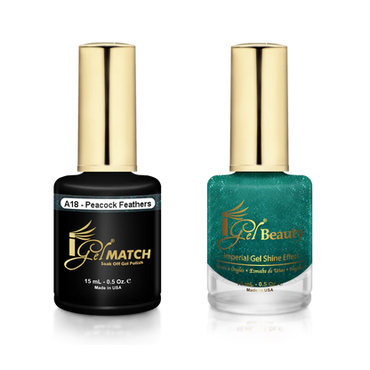 iGel Match - A18 Peacock Feathers