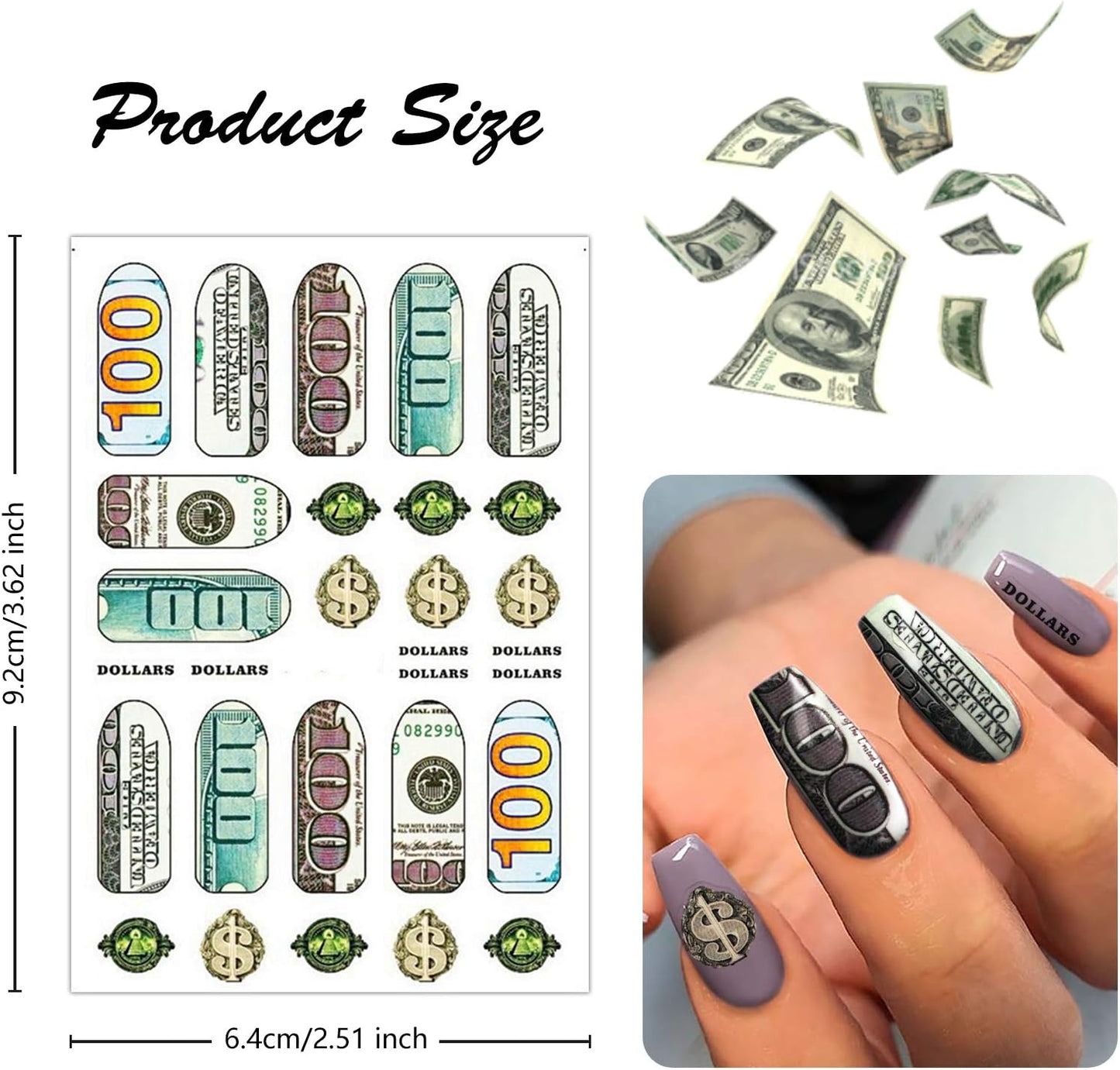 Money Dolla Nails Art-(XF-3399)