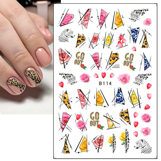 Floral Rose Nail Art Decals(B-114)