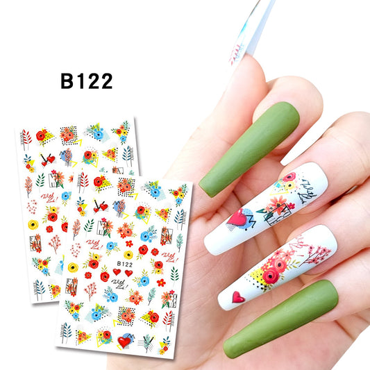 Sticker Different Color Roses (B-122)