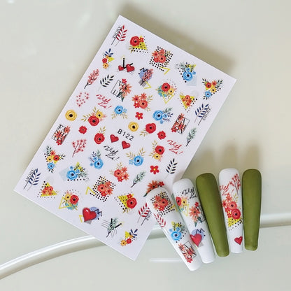 Sticker Different Color Roses (B-122)