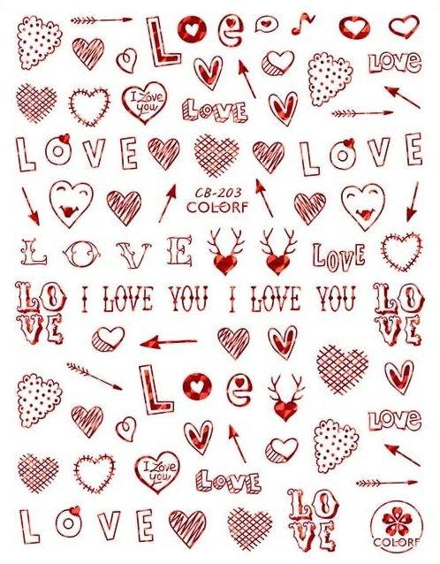 Valentines/Love Nail Sticker (Z-D5154)