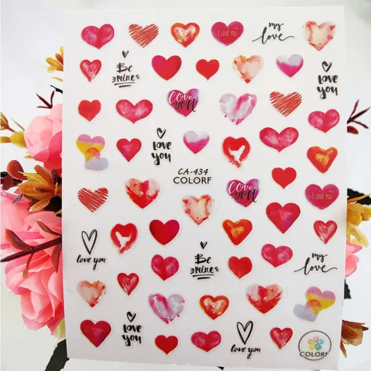 Kiss Red Lips Stickers for nails Design Self adhesive Nail Art Decoraciones Sliders Foil Manicure Accessories (Z-D5461)
