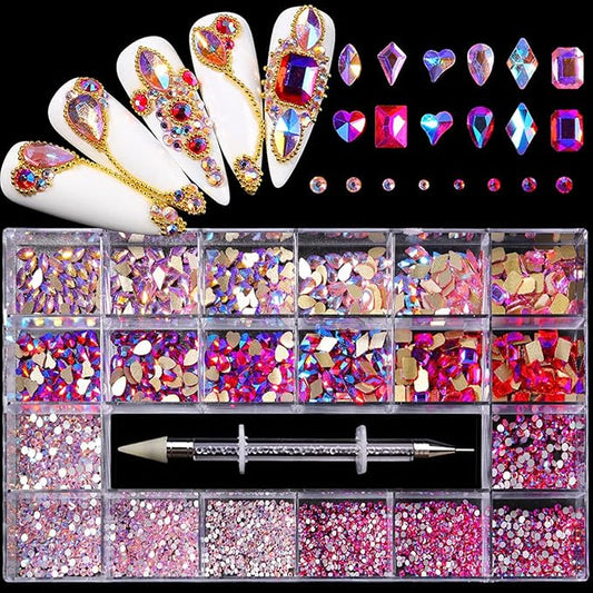 Nail Art Rhinestones (Color- Pink)(#07)