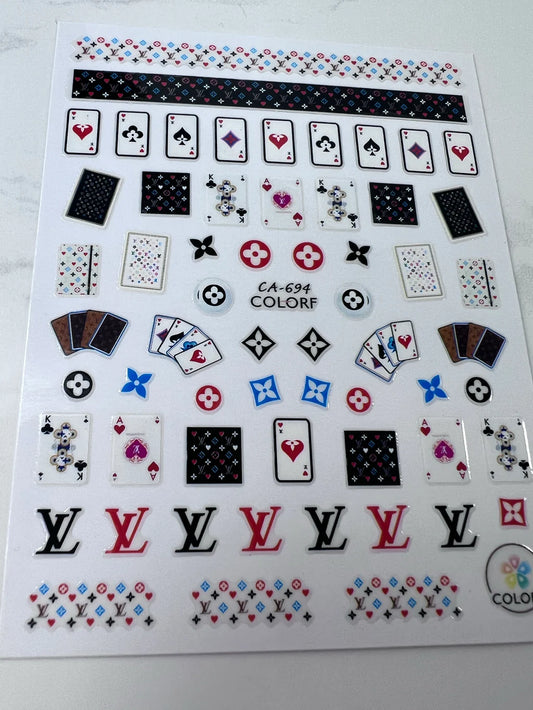 Poker - Nail Stickers(CA-694)