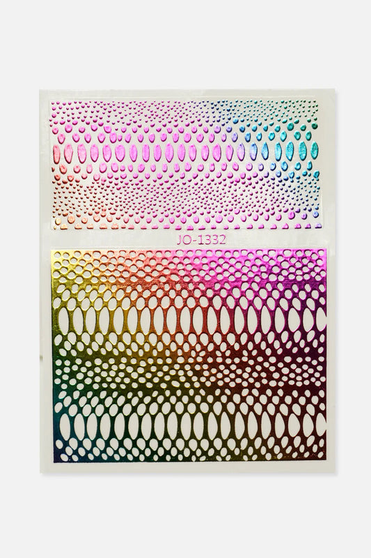 Nail stickers cobra-(1332)colors- Rainbow/Rose Gold/Gold/Silver