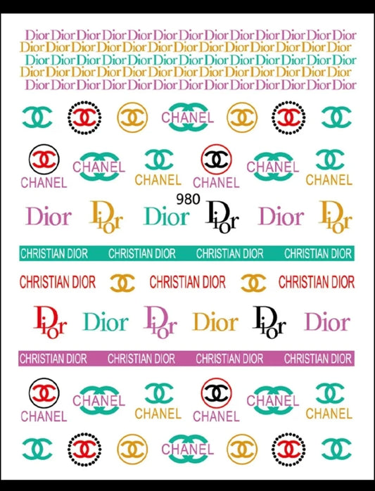 Chanel nail stickers(086)