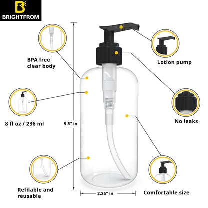 Empty Lotion Pump Bottles (8oz)