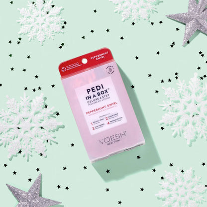 Voesh - Pedi in a Box Deluxe 4 Step - Peppermint Swirl