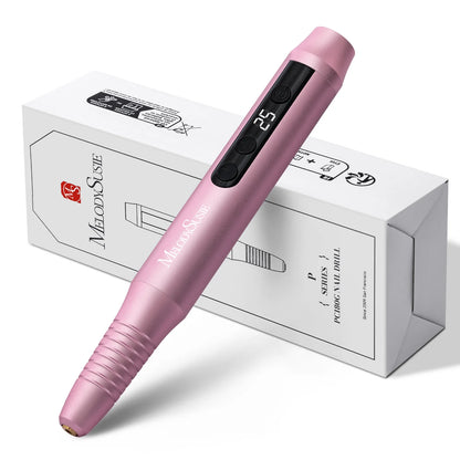 Portable Rechargeable Nail Drill-PC180G/25000RPM - (Rose Gold/Pink)