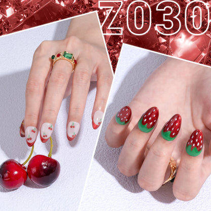 Melody Susie-Z030 Red Glitter - TPO-Free Thick Gel Nail Polish(15ml)