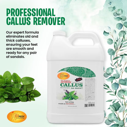 SPA REDI - Callus Remover for Feet Gel, Mint and Eucalyptus, 128 Oz
