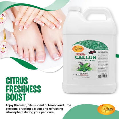 SPA REDI - Callus Remover for Feet Gel, Mint and Eucalyptus, 128 Oz