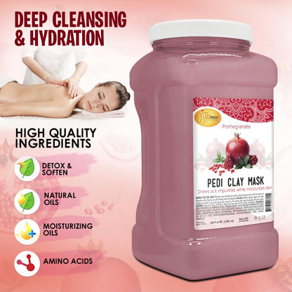 SPA REDI - Clay Mask, Pomegranate, 128 Oz