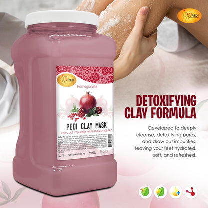 SPA REDI - Clay Mask, Pomegranate, 128 Oz