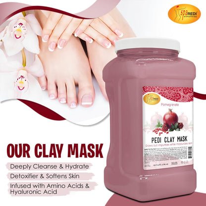 SPA REDI - Clay Mask, Pomegranate, 128 Oz