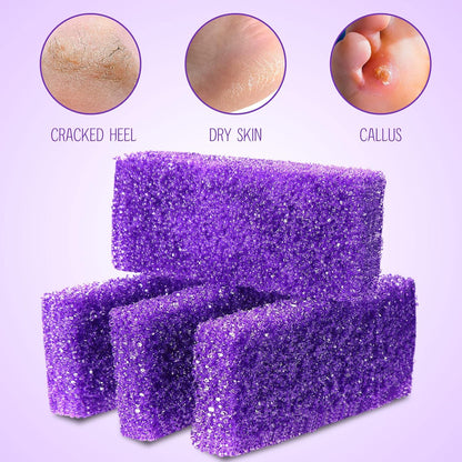 Pumice Stone Heel Cuticle Callus Remover Bath Spa (Purple) (40pcs)
