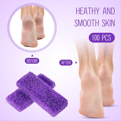 Pumice Stone Heel Cuticle Callus Remover Bath Spa (Purple) (40pcs)