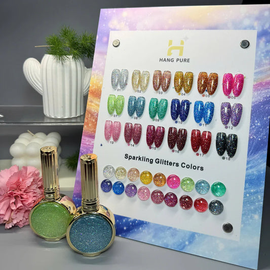 HANG PURE -Sparkling Glitters 18 Colors - 18ml ( 01 - 18)Collection
