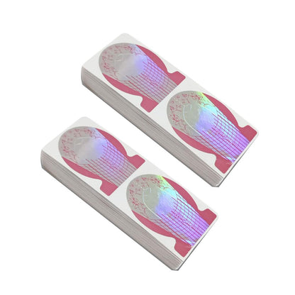 Nail Forms 500PCS Stickers Laser Pink Color
