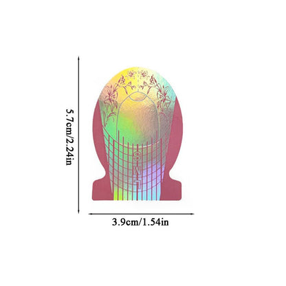 Nail Forms 500PCS Stickers Laser Pink Color