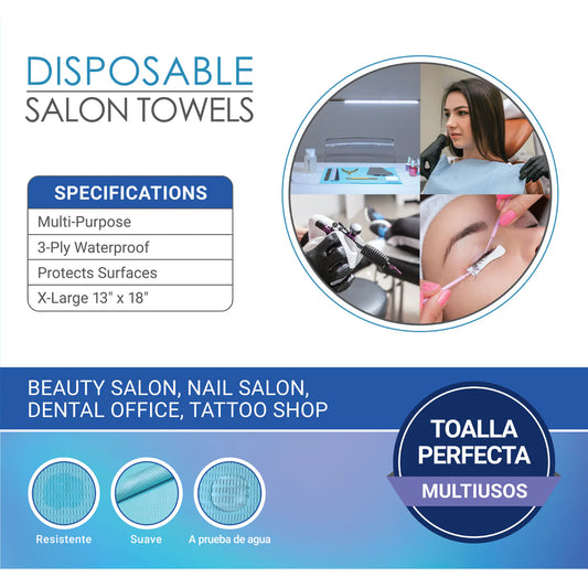 Americanails Disposable Salon Towels | Blue 60ct