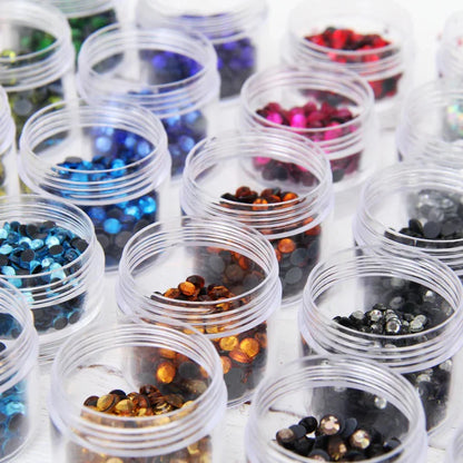Colorful Rhinestones in Small Jars (1pcs)