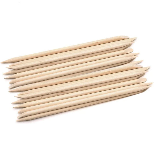 Orange Wood Cuticle Sticks/Pushers (25pcs)