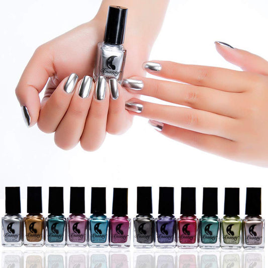 Mirror-Gel Polish Metallic Chrome Mirror Effect