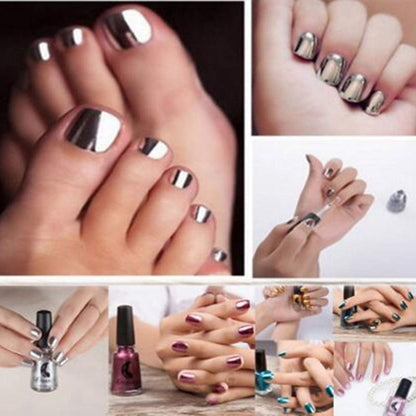 Mirror-Gel Polish Metallic Chrome Mirror Effect
