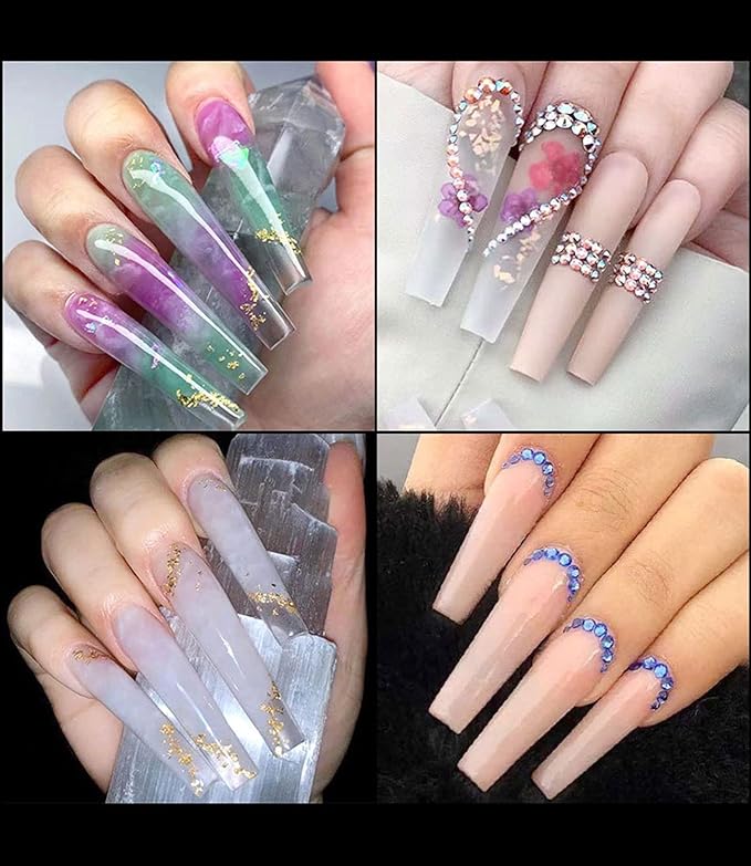 Coffin Gel Dual Nail Forms 120 Pcs
