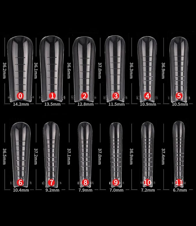 Coffin Gel Dual Nail Forms 120 Pcs