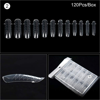 Clear Full Cover Dual Nail 120pcs