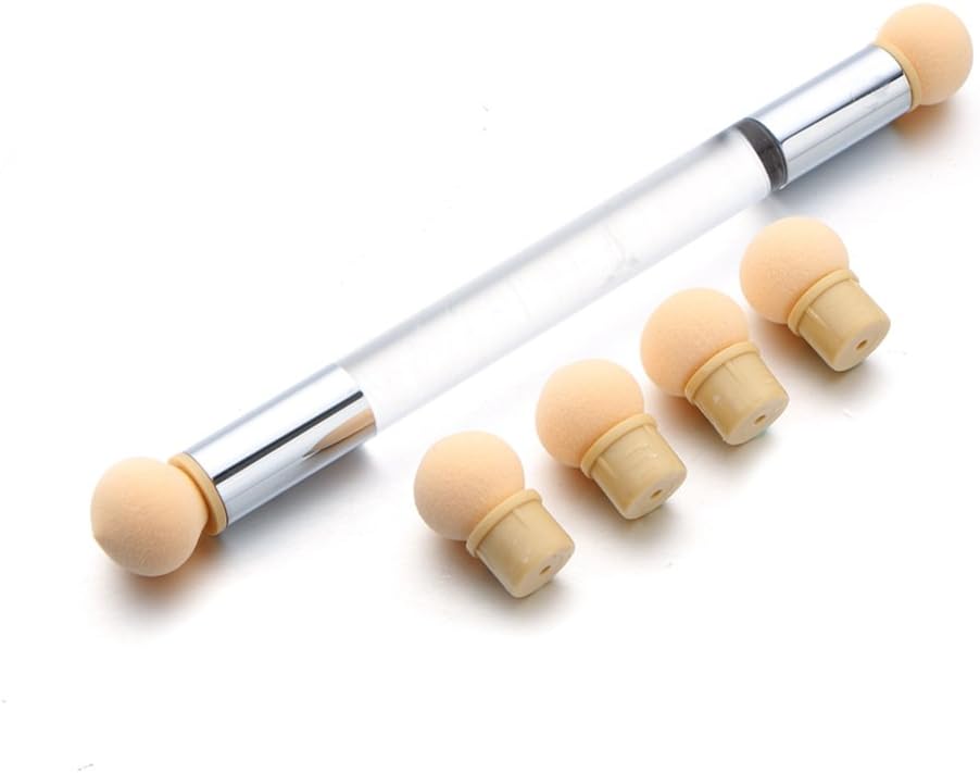 Dual-Ended UV Gel Painting Nail Gradient Brush Art Sponge Puff Pen Manicure