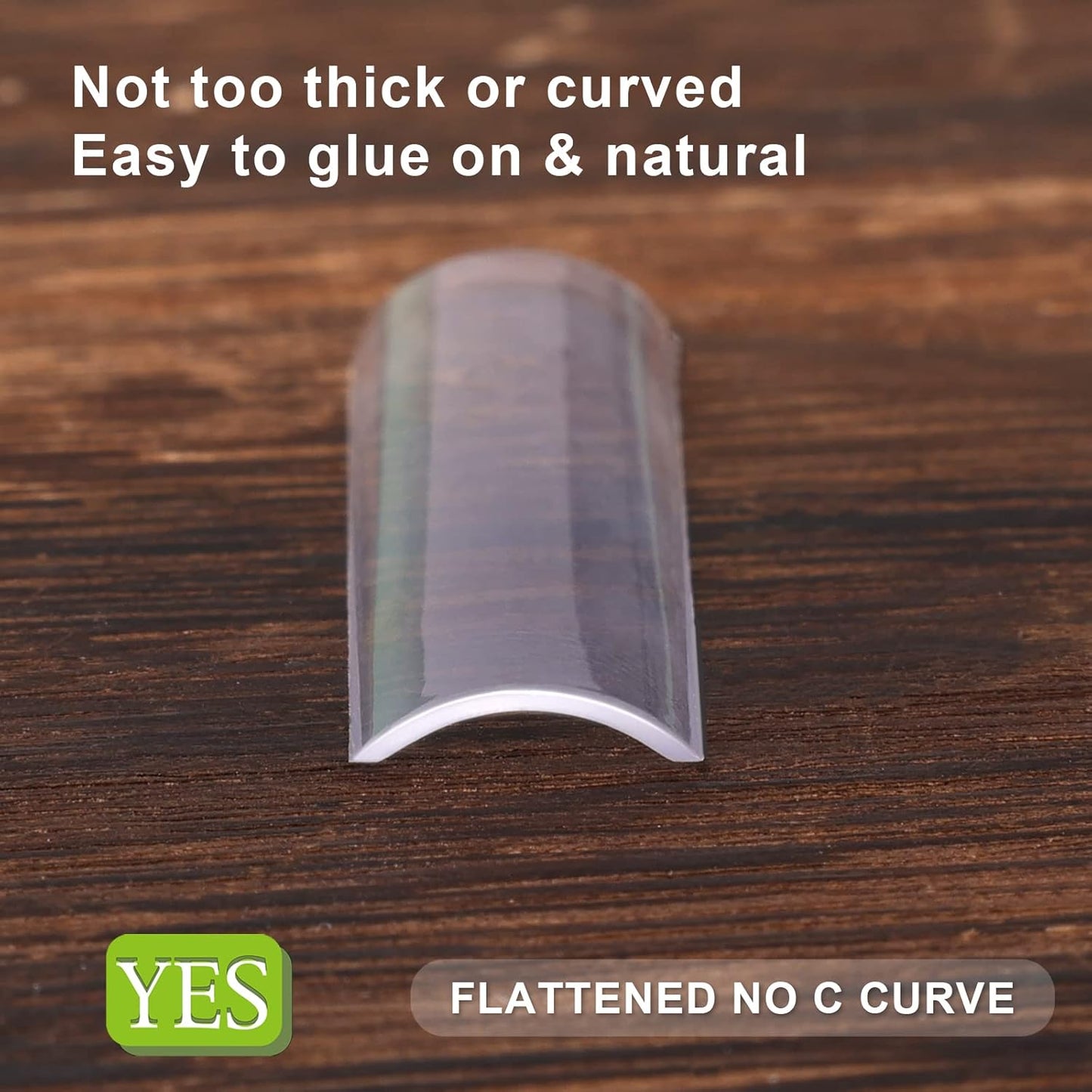 No C Curve Nail Tips -Extra Long Clear 240pcs