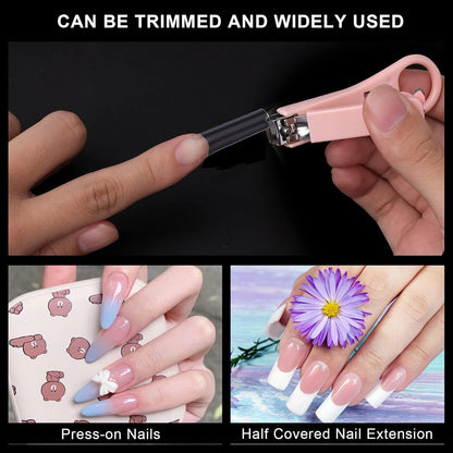 No C Curve Nail Tips -Extra Long Clear 240pcs