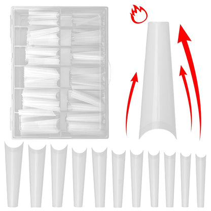 Extra Long False Nail Tips French Nails for DIY Nail Salon (Self Color) 240pcs