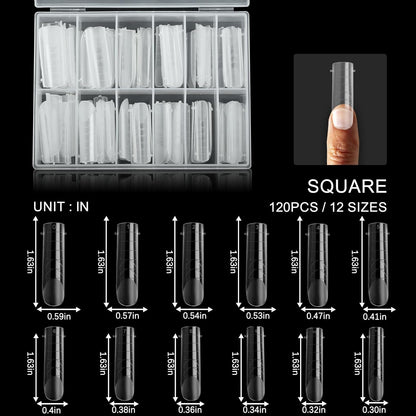 Dual Nail Forms Square 120 Pcs