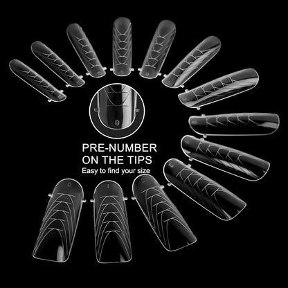 Dual Nail Forms Flat Oval 120Pcs