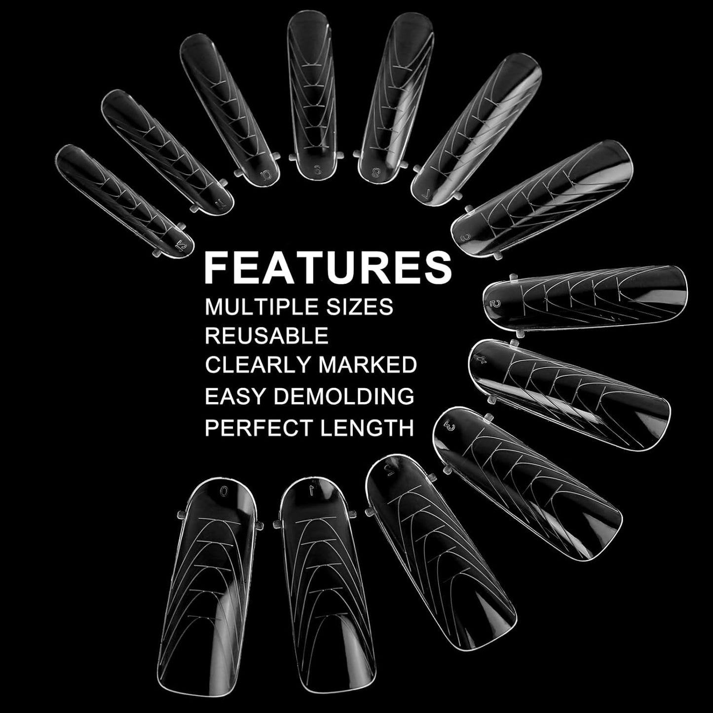 Dual Nail Forms Flat Oval 120Pcs