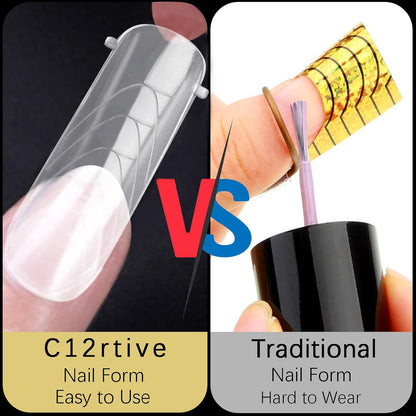 Dual Nail Forms Flat Oval 120Pcs