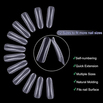 Dual Forms Full Cover Nail Tips 120Pcs
