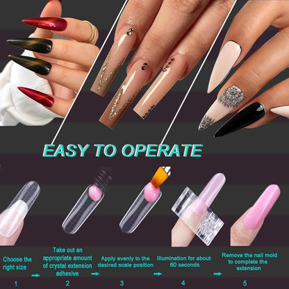 Dual Forms Full Cover Nail Tips 120Pcs
