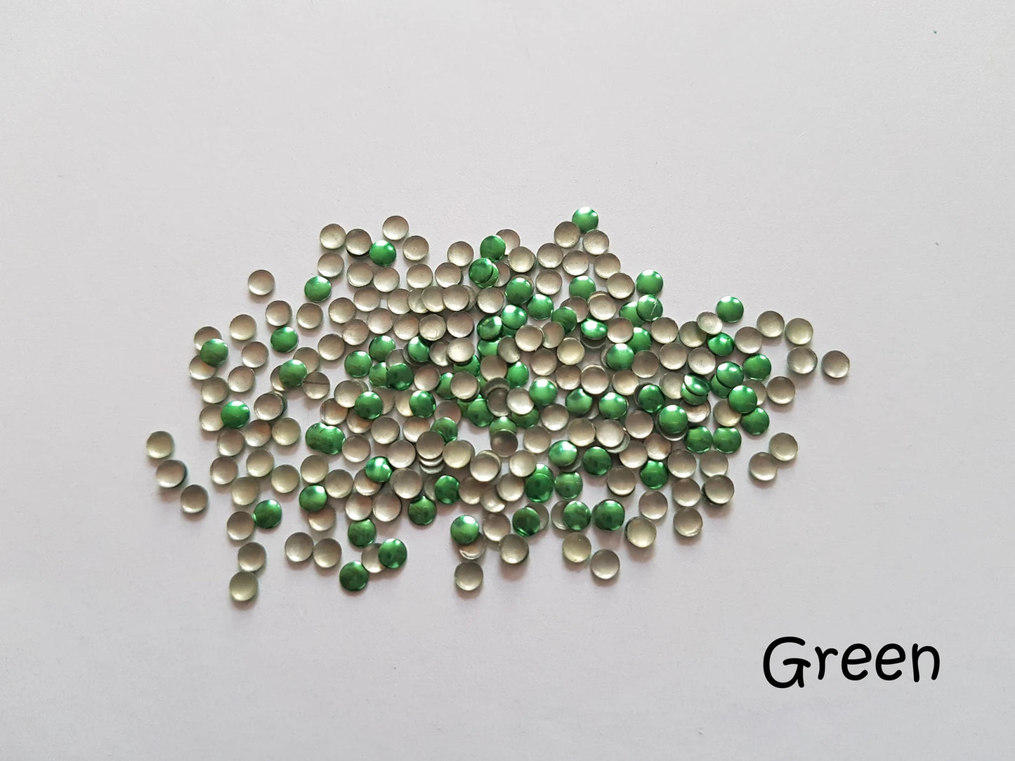 Nail Art Beads 0.02" Mini Metal 3D Caviar Nails Beads Circle,Square Bead with Curve back for Nail Art DIY Craft Decoration, Blue,Green,Purple,Pink